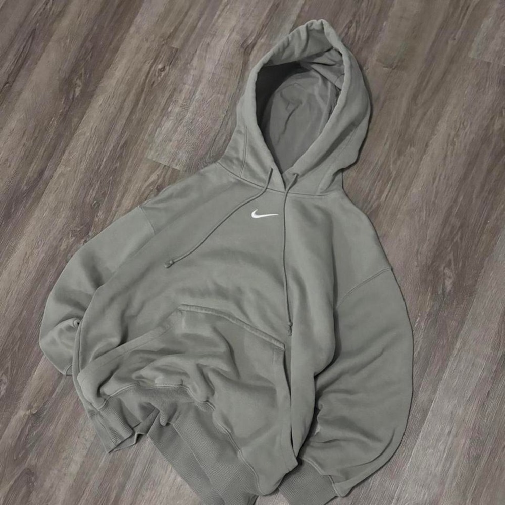 Y2K Nike Center swoosh khaki green hoodie